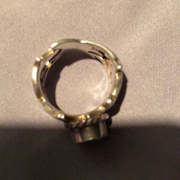 Sterling silver genuine aquamarine ring - Picture 3 of 3